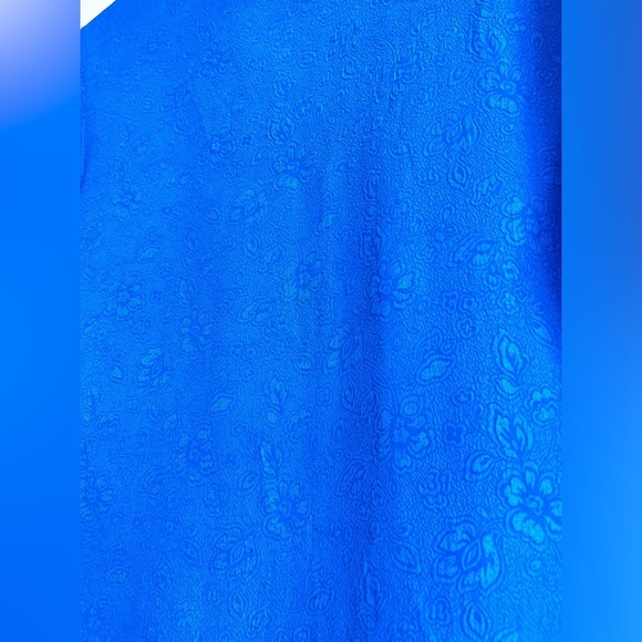 80s Vintage Northern Traditions Womens Blue 100% Silk Floral Flowy Top Small - Picture 3 of 10